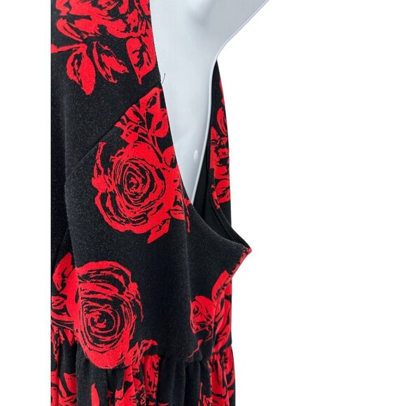 Torrid Rose Print Ponte Scoop Neck Skater Dress Size 22 - Picture 4 of 8